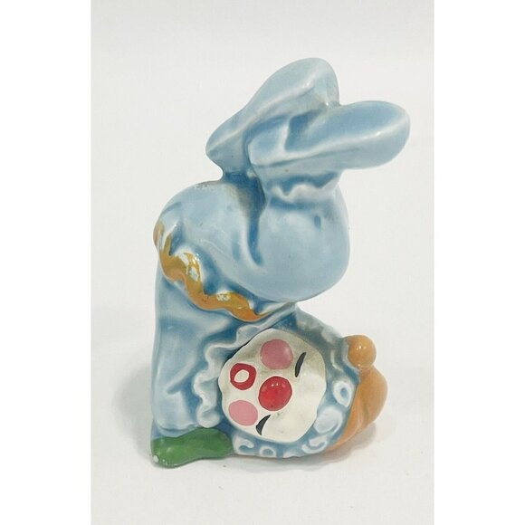 2 Vintage Tumbling Circus Clowns Ceramic Miniature Japan MCM Green Blue 2.25” - Picture 2 of 9